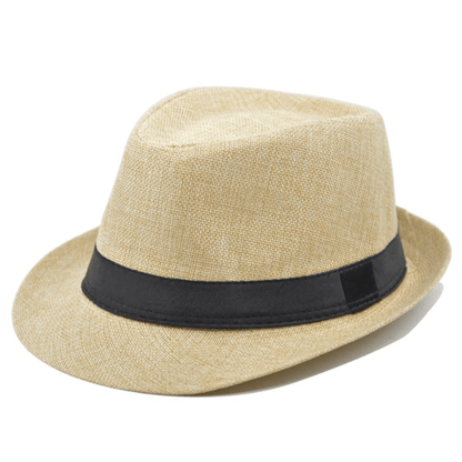 Panama Style Fedora - Cotton Linen Summer Hat for Men