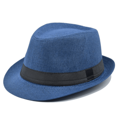 Panama Style Fedora - Cotton Linen Summer Hat for Men