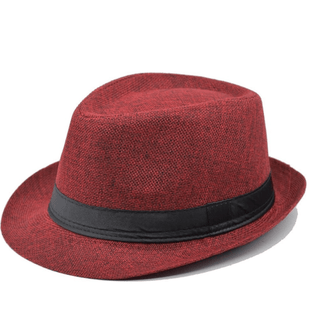 Panama Style Fedora - Cotton Linen Summer Hat for Men